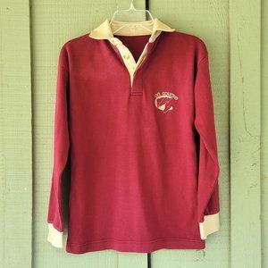 New ON COURSE Burgundy Cotton Jersey Riding Top Youth 32-33" Chest Equestrian